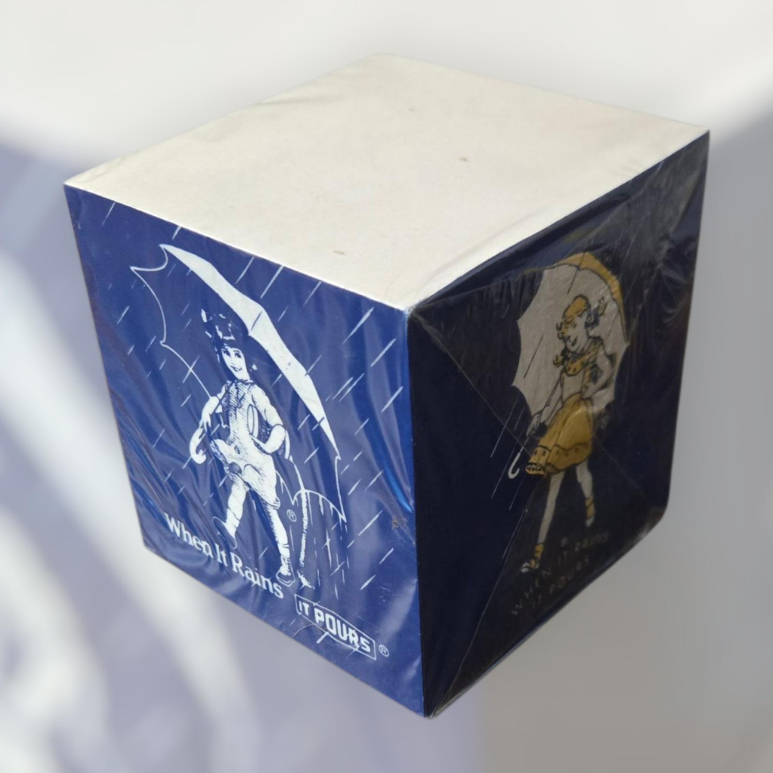 MORTON SALT ADVERTISING COLLECTIBLE UMBRELLA GIRL NOTE CUBE VINTAGE 90s, NIP