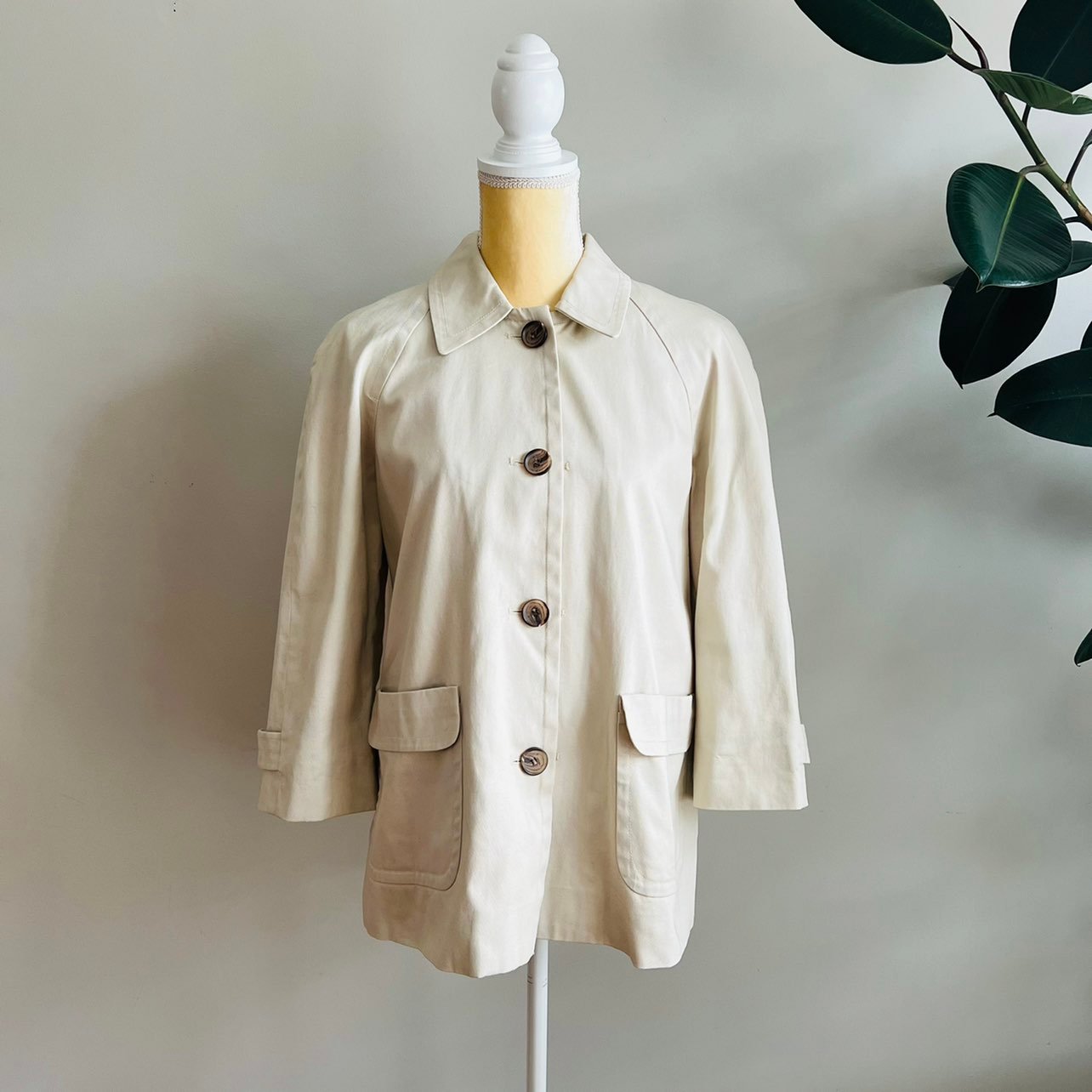 Joie Khaki Beige cotton Coat Size S