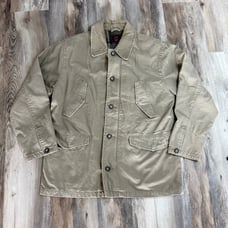 Vintage American Eagle Jacket Mens Small Brown Full Zip Heavyweight Chore Coat