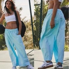 NWT free people the fresh start light blue wide leg pants