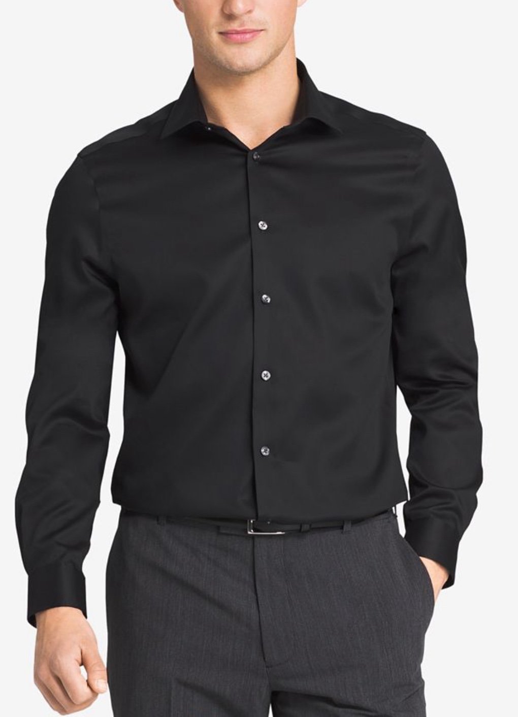 Men’s large Michael Kors, dark gray, slim, fit dress shirt