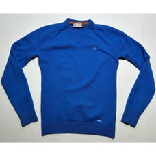 KJUS Sweater Mens Medium Blue Wool V Neck Pullover Casual Lightweight Comfort
