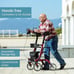 ELENKER Upright Rollator Stand Up Folding Mobility Walking Aid Seat Back Erect