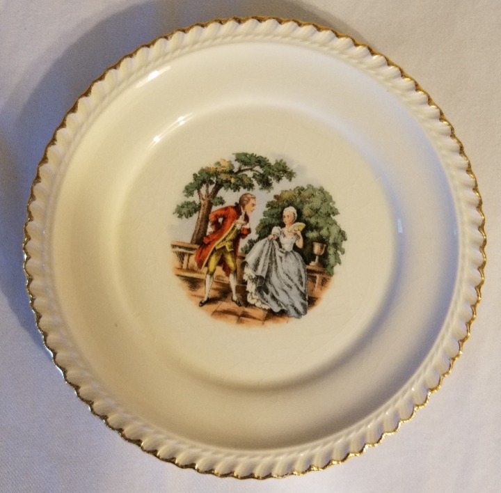 Rare Set of Four Bread Plates by Harker Pottery Company