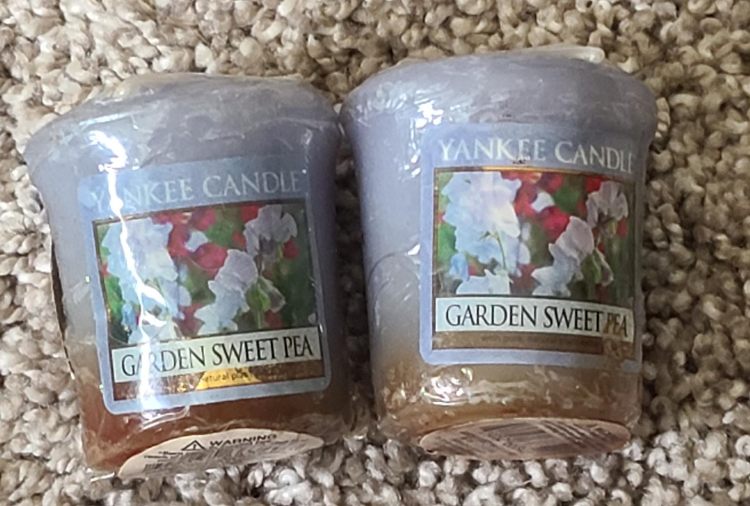 Set of 2 Yankee Candle Garden Sweet Pea Votives