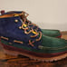 RALPH LAUREN SUEDE CORDUROY COLOR BLOCK BOOTS SZ 11.5