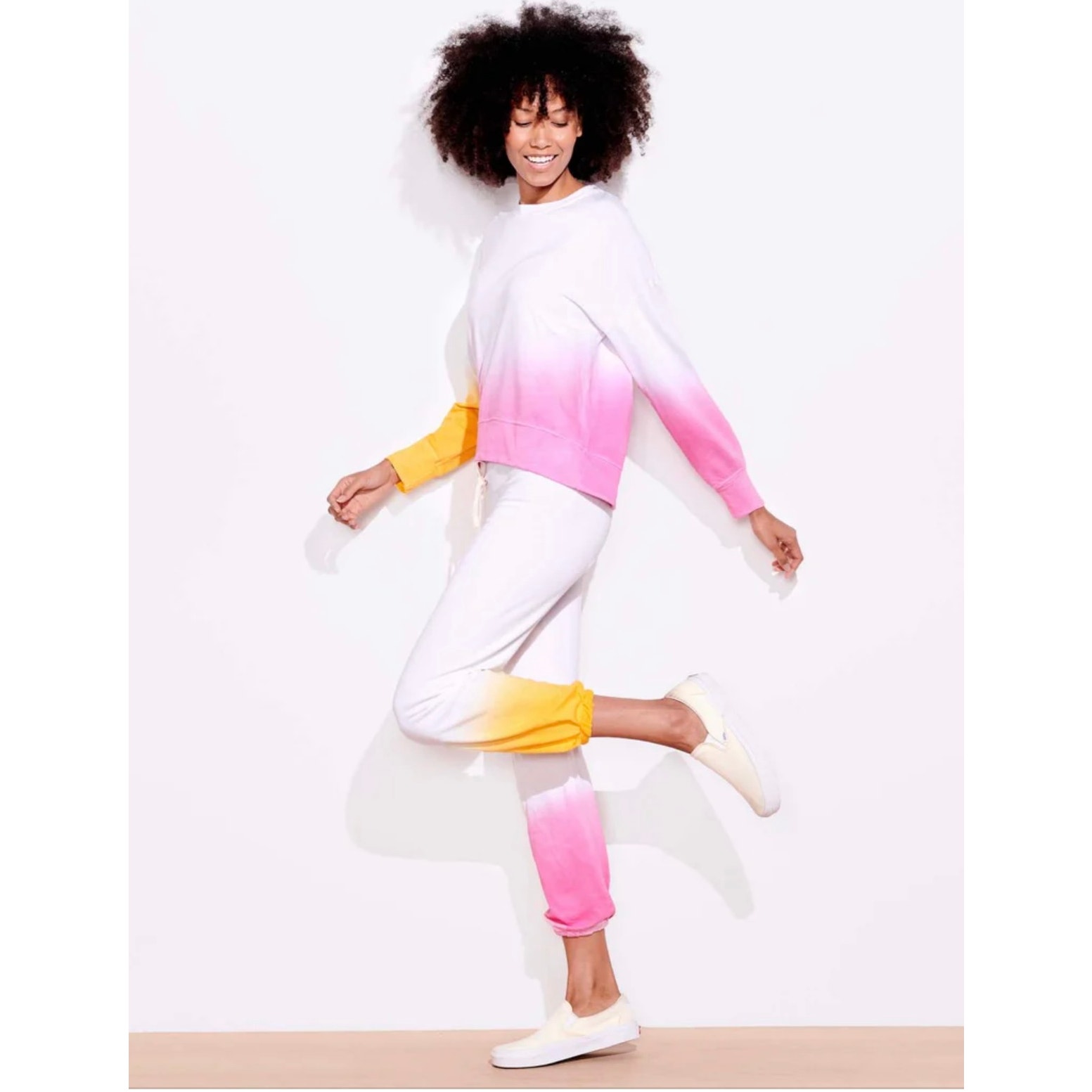Sundry dip dye sweatpants/ tangerine pink