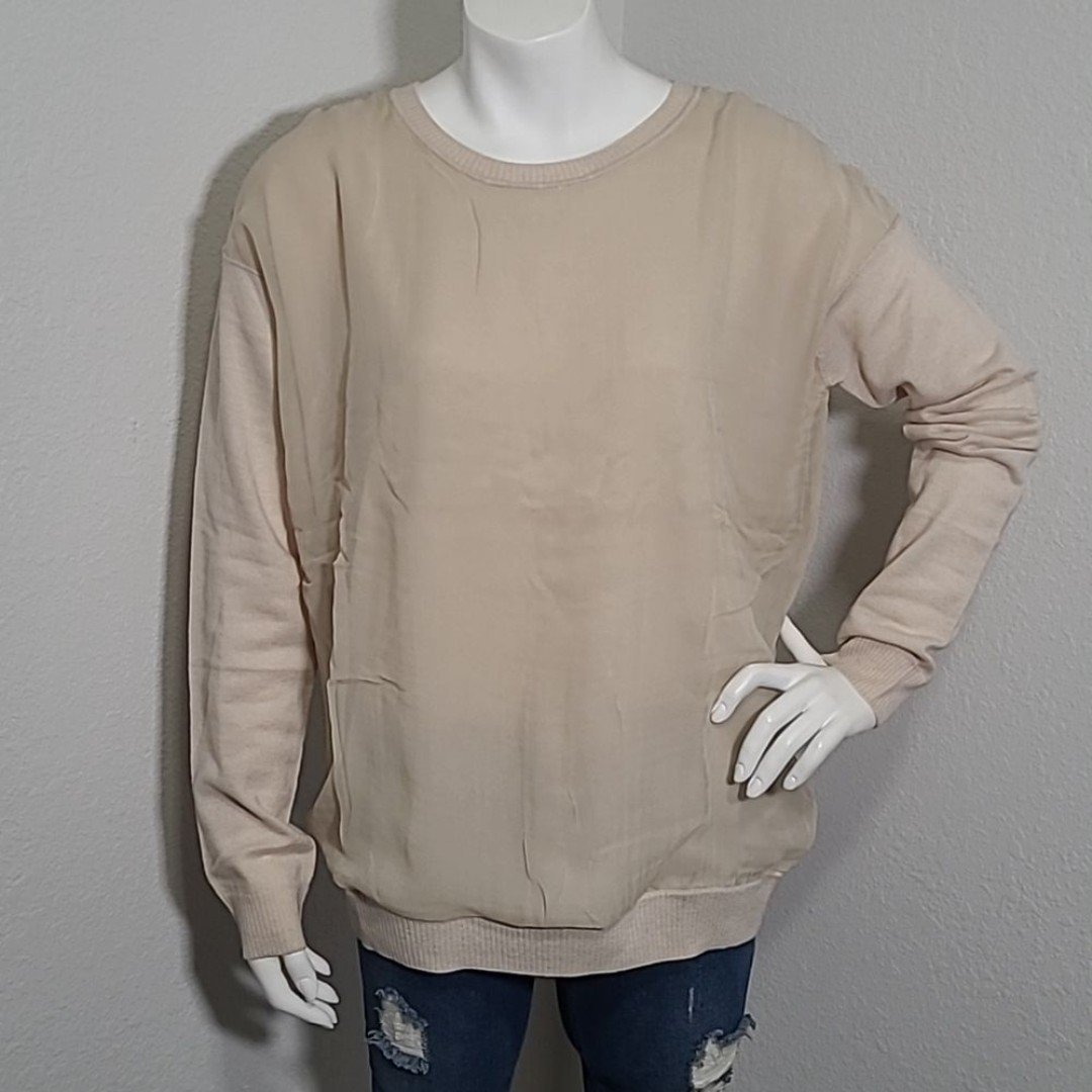 VINCE Cashmere Silk Crew Neck Sweater NWT Medium Oversized 325