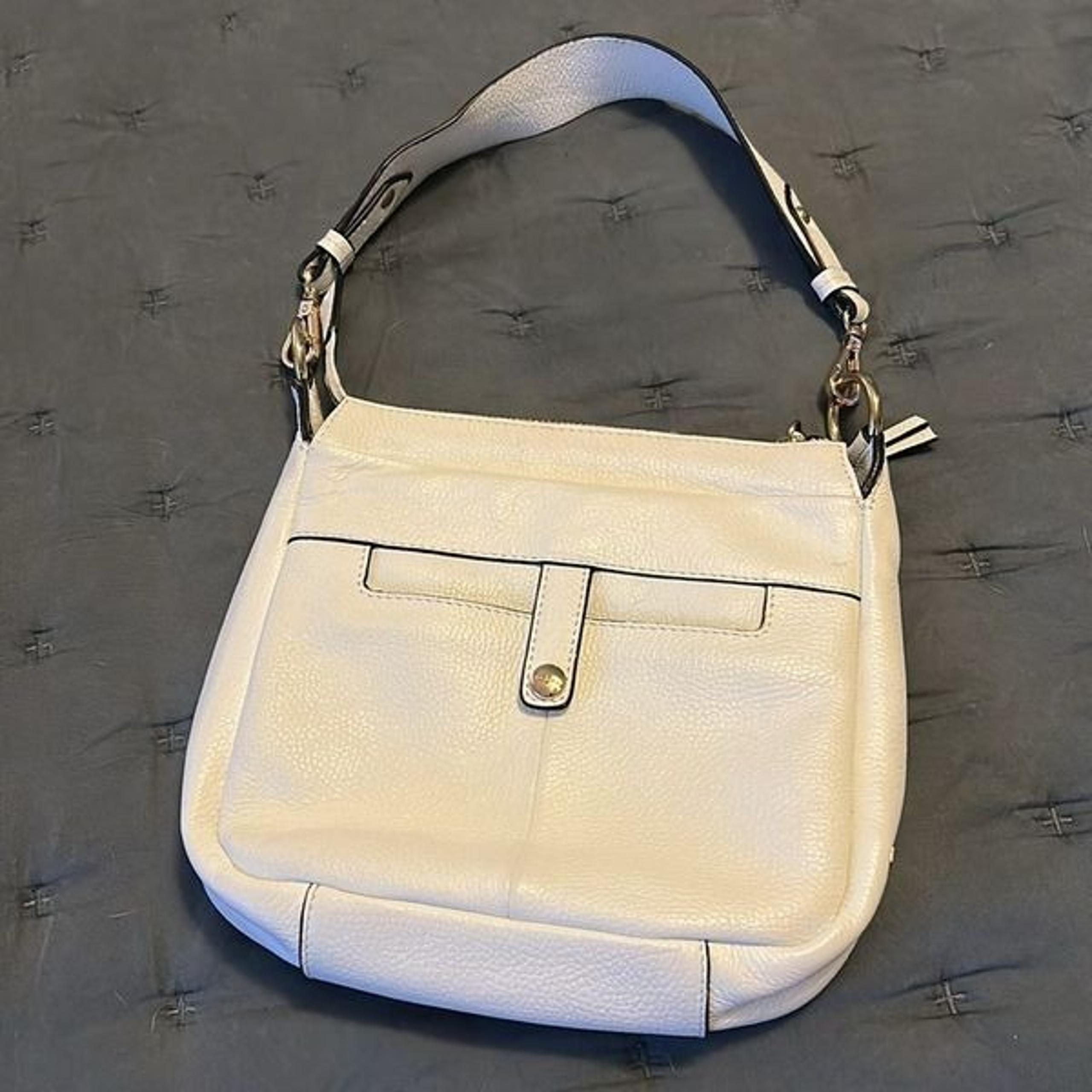 Lodis Woven White Leather Shoulder Bag