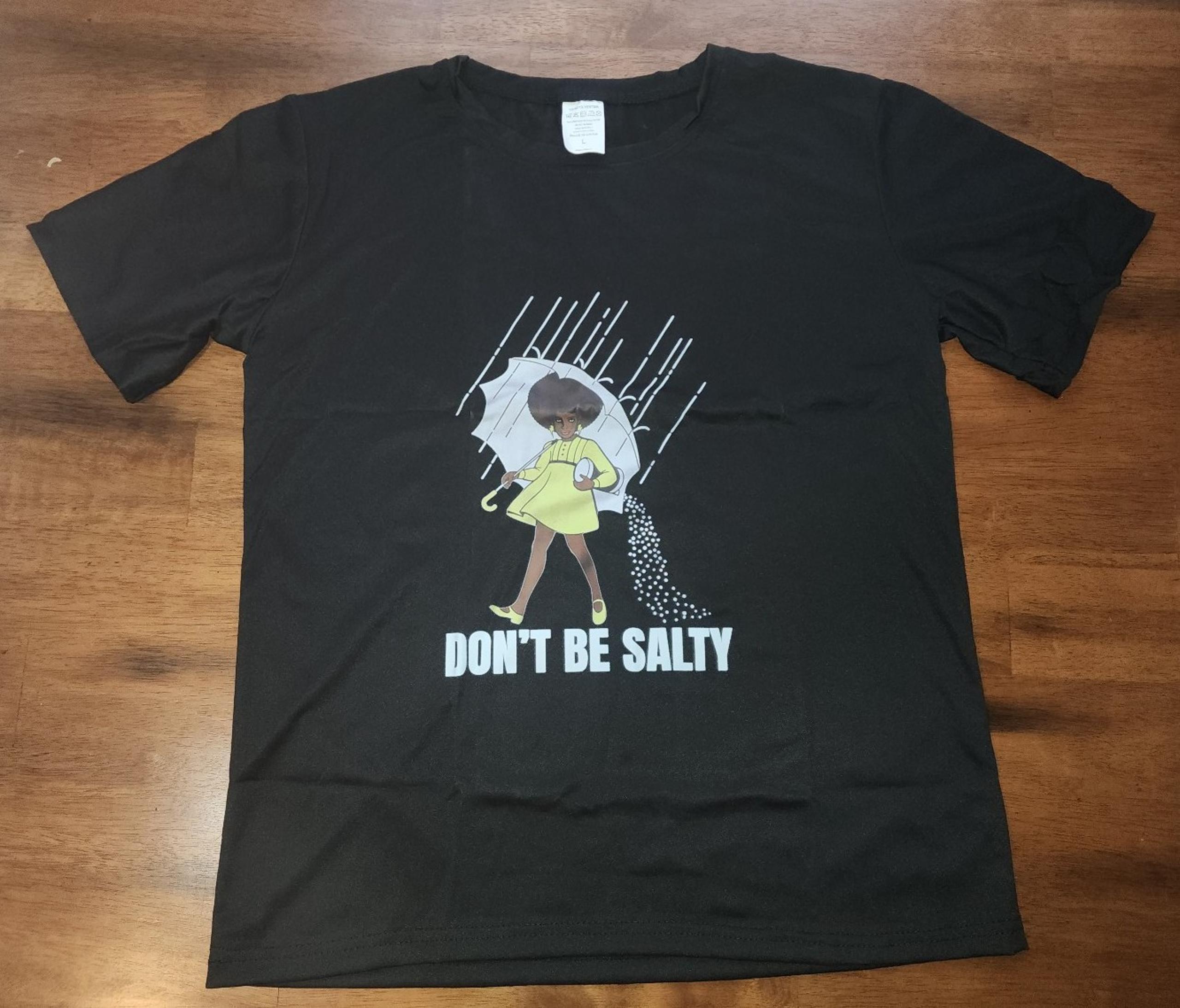 New Size Large DON'T BE SALTY Morton Fitted Summer Baby Tee
