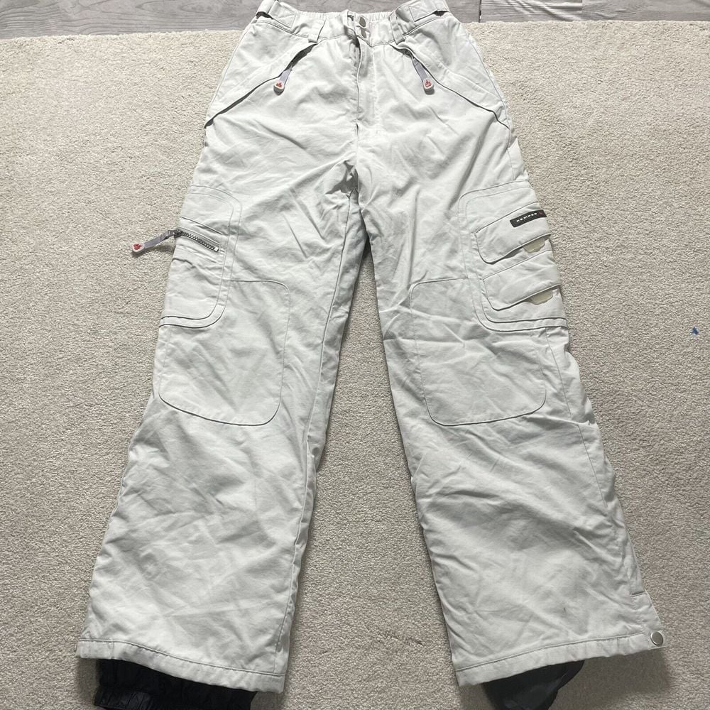 Kemper Size 16Wx28 Gray Cargo Snow Ski Snowboard Pants Insulated Waterproof
