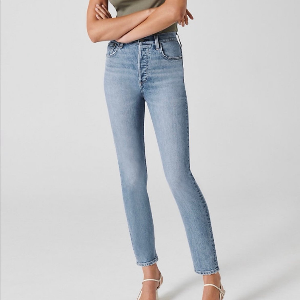 DENIM FORUM The Yoko High Rise Slim Denim Blue Jeans Size 27