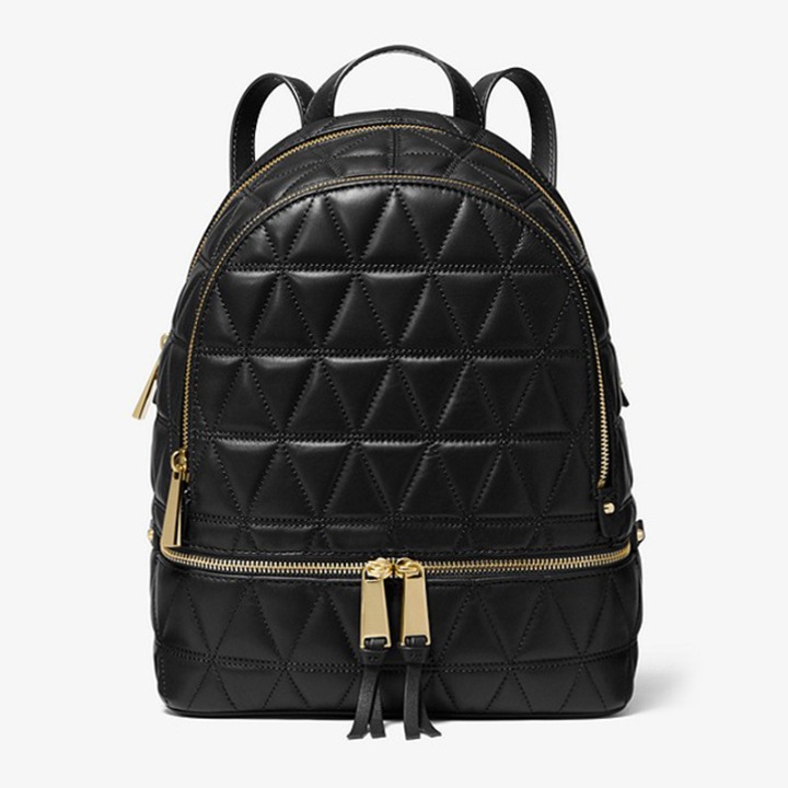 Custom Logo PU Leather Fancy Embroidery Fashion Women School Backpack Bag