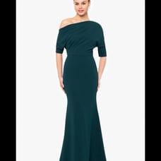 Betsy and Adam women’s Evening Gown Off Shoulder Floor Length Maxi Dress 10