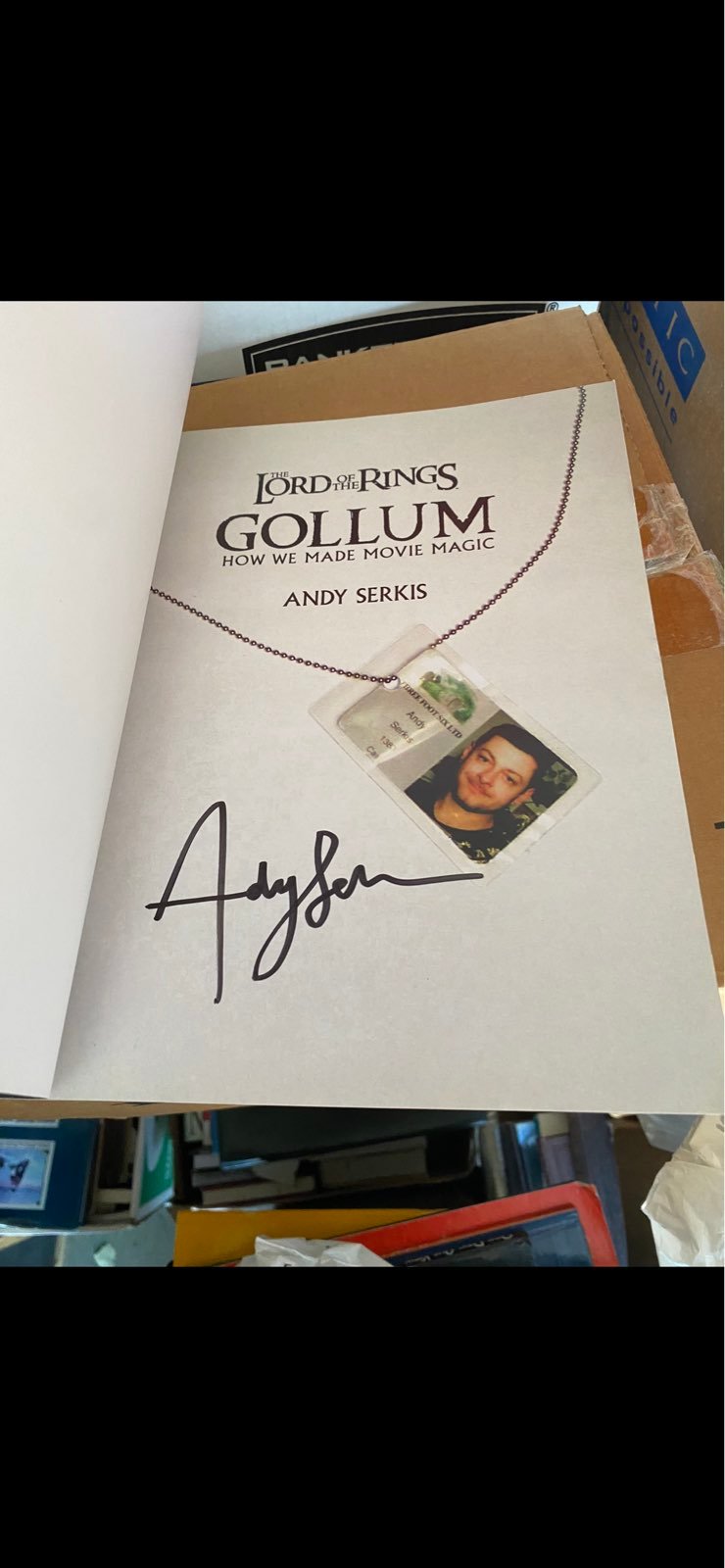 GOLLUM SIGNED ANDY SERKIS 1ST