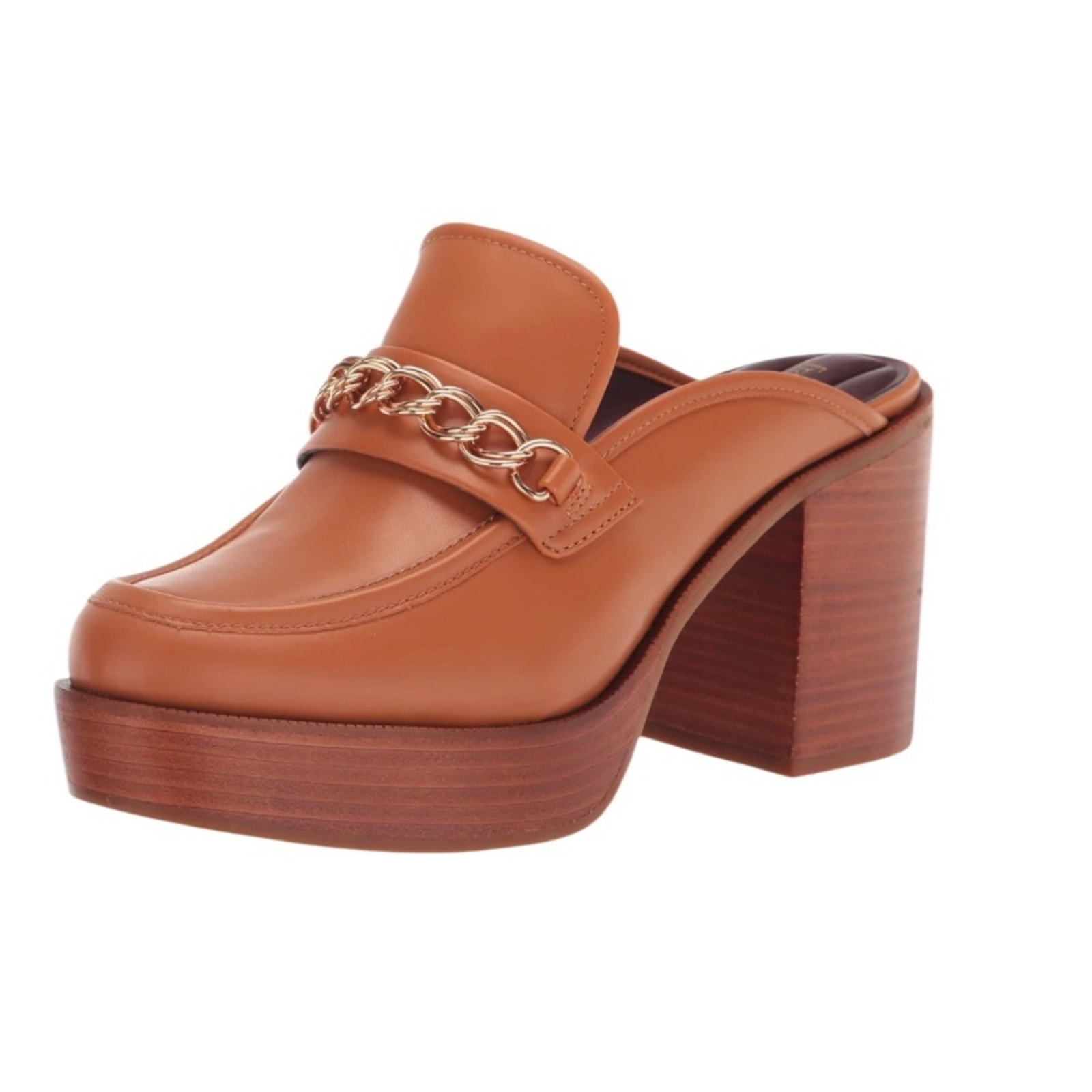Franco Sarto Women's L-katraclog Mules Caramel Light Brown Size 8.5