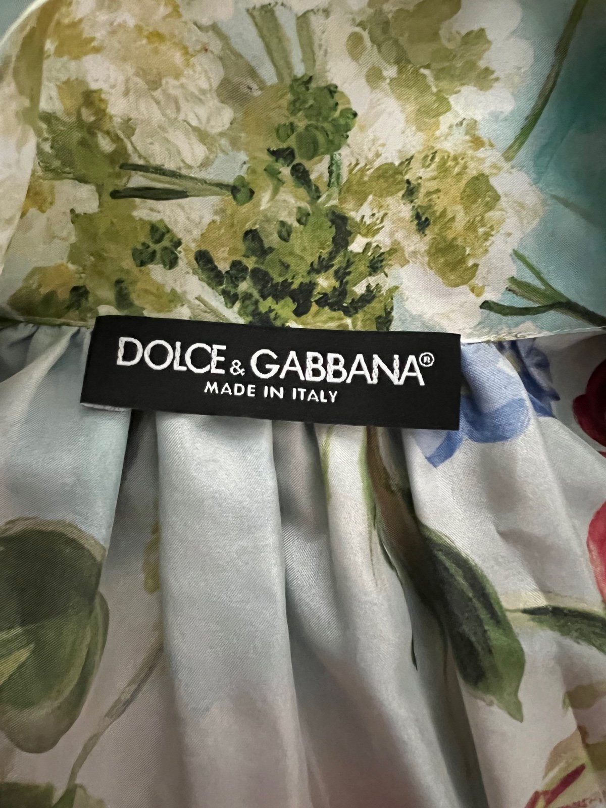 Dolce and Gabbana Floral-print silk-habotai blouse