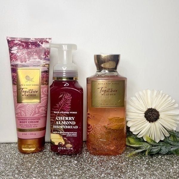Bath and Body Works Together Weather Fall Lotion Shower Gel Soap Gift Set Nwt