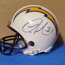 LaDainian Tomlinson Signed Autographed Chargers mini helmet