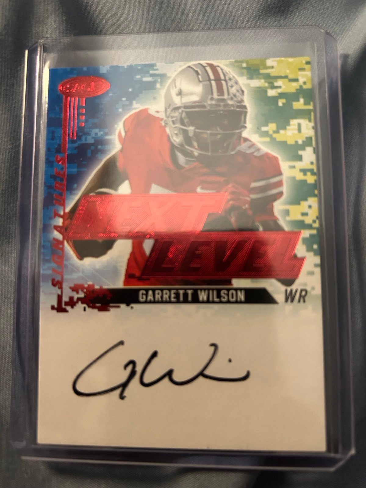 Garrett Wilson signed card