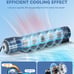 Poafamx Aquarium Chiller, DC12V Aquarium Cooling Fan with 3-Speed Adjustable Con
