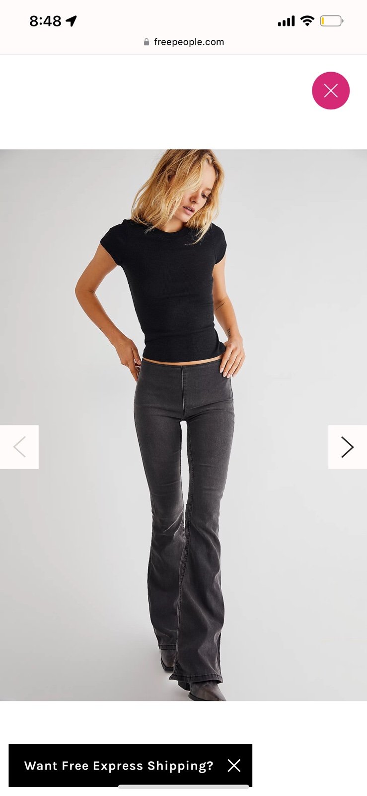 Free People Penny Pull-On Flare Jeans