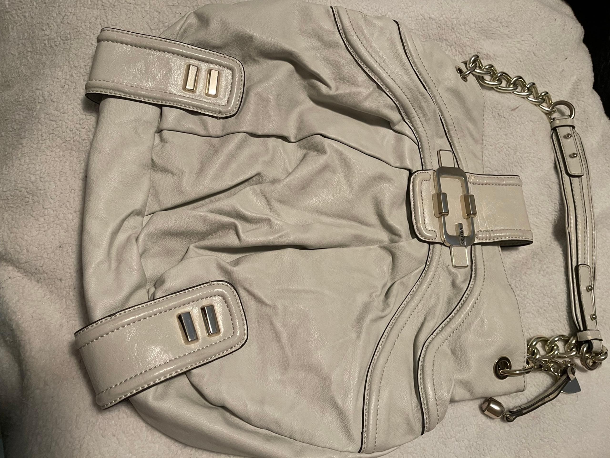 Preowned Women’s Guess Leather Tote Bag White