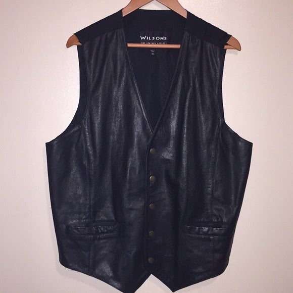 XL Mens leather vest