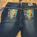 Embellished Rainbow Pocket Coogi Capri’s (14W)