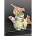 Vintage CBK Ltd Ceramic Birds and Ivy On Tree Stump Small Teapot with Lid