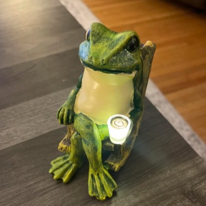 Miniature Frog Garden Statue Easter Decorations Fairy Garden 3.89 x2.36 x3.93 