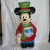 Vintage Mickey Mouse Christmas Lighted Blow Mold Yard Decoration 33” tall