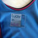 Lucky in Love for THE ELLISON SISTERS blue racerback mesh Tennis Dress