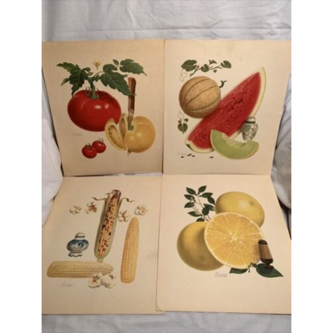 Lot of 4 Vintage Prints By Pertchik ~ Great Condition