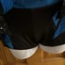 THE LINE UP 2 PIECE BLUE BLACK SEQUIN RHINESTONE DANCE COSTUME SIZE GIRLS 14/16