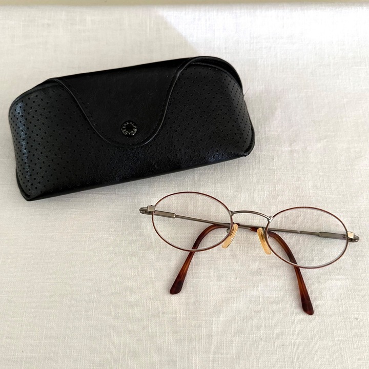 Y2K Polo Ralph Lauren Classic 202 Oval Eyeglass Frames with Case Italy Metal