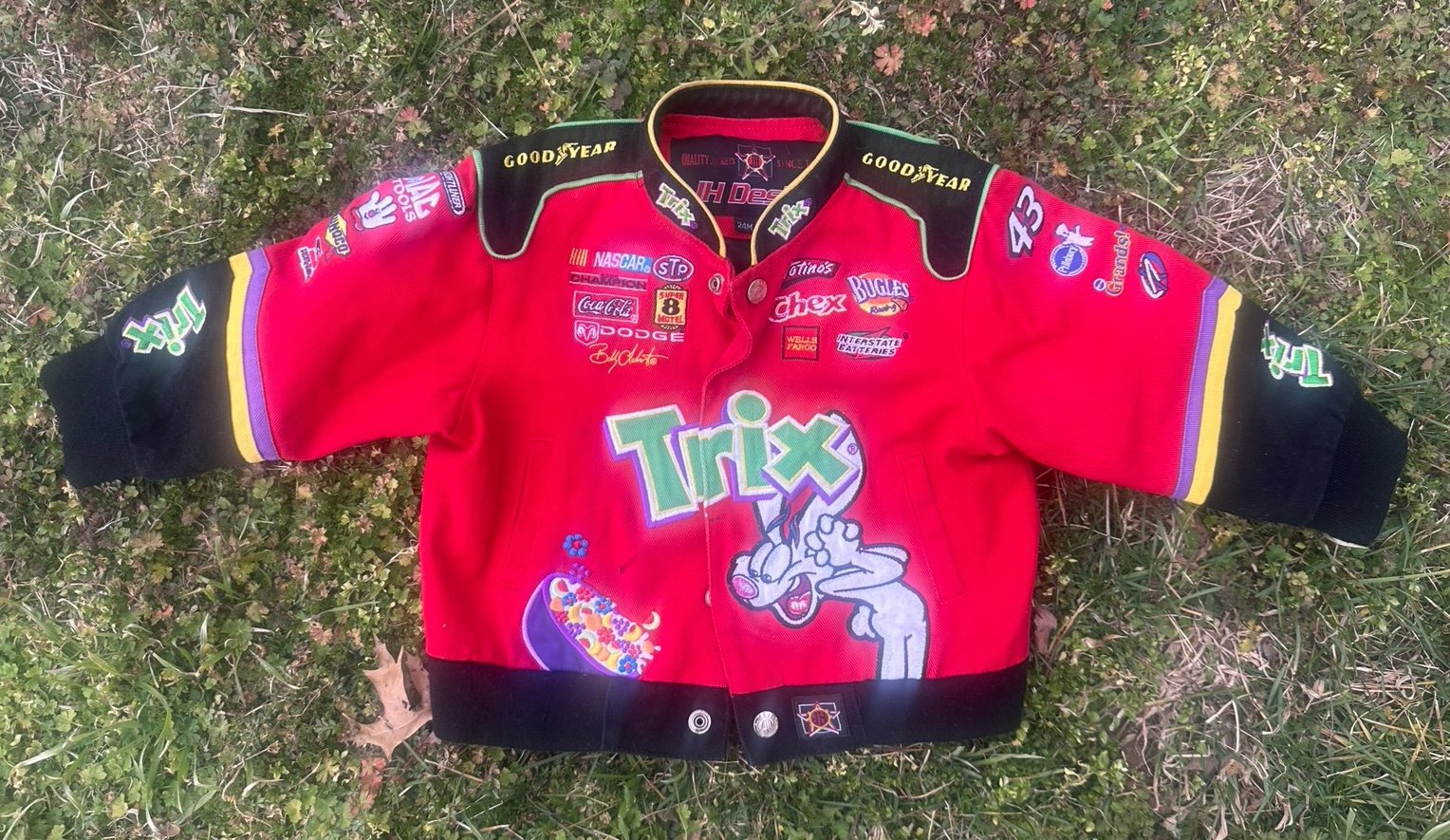 Y2K NASCAR Bobby Labonte Trix #43 KIDS Jacket JH DESIGN