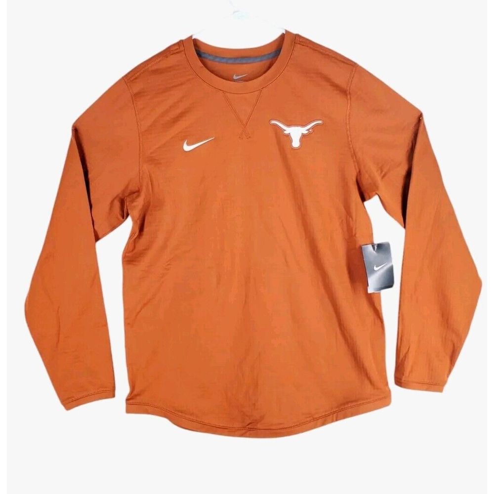 Nike Texas Longhorns Thermal Shirt Sweater Mens M Orange LS Embroidered Logo