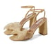 BADGLEY MISCHKA Women's Tess Tulle Bow Block Heel Sandals 9.5