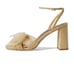BADGLEY MISCHKA Women's Tess Tulle Bow Block Heel Sandals 9.5
