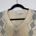 Christian Dior v neck tan silk blend sweater large