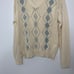 Christian Dior v neck tan silk blend sweater large
