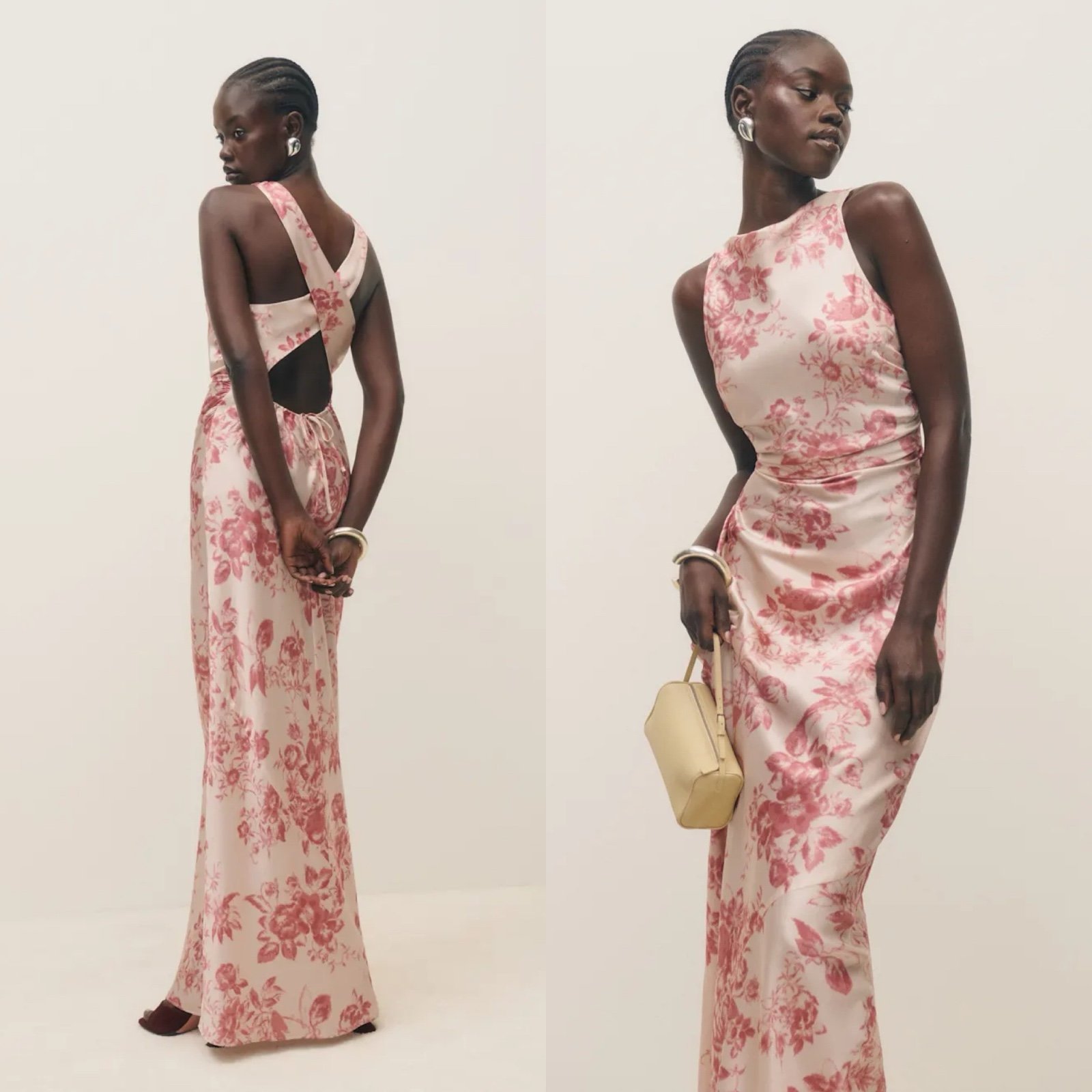 Reformation NWT Anaiis Silk Dress in Cameo Rose