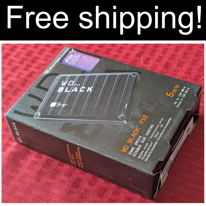 WD_BLACK P10 5TB external hard drive new + free shipping!