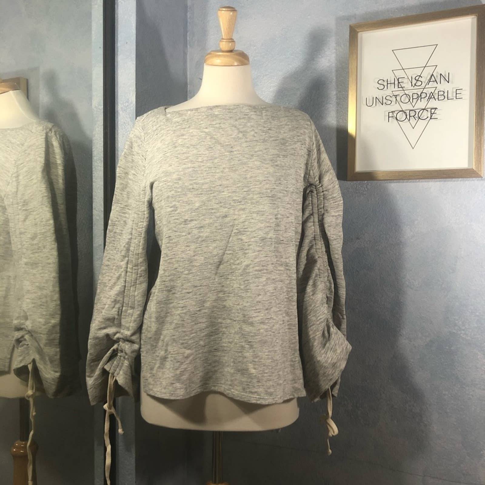 Ella Moss Ruched Sleeve Sweater