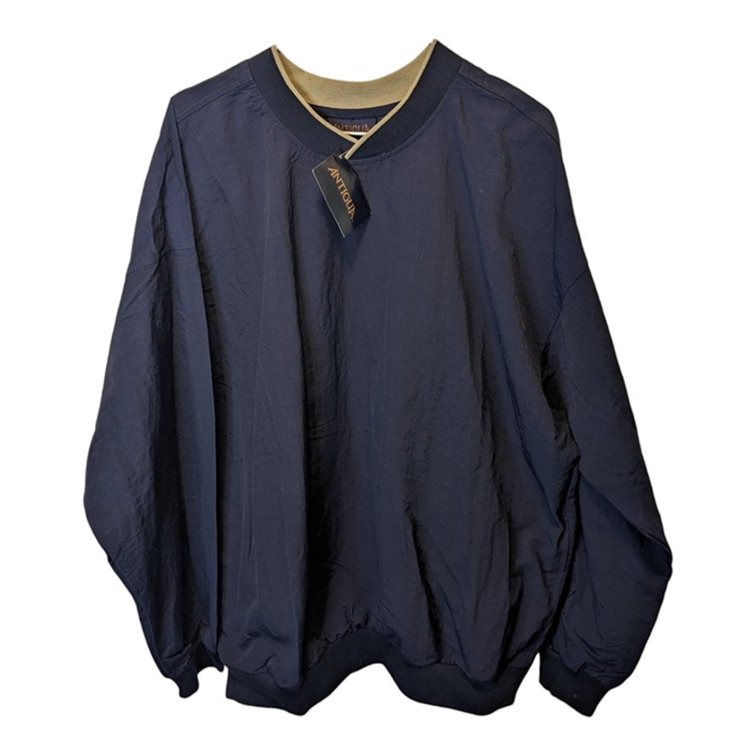 Antigua Men's Jacket Windbreaker Pullover Navy Blue Size L NWT