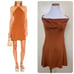 Cult Gaia Revolve Leslie LARGE Knit Mini Open Back Dress in Spice Brown 318