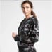 Athleta Balance Sweatshirt Medium Marine Black Full Zip Hooded Stretch Running