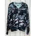 Athleta Balance Sweatshirt Medium Marine Black Full Zip Hooded Stretch Running