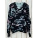 Athleta Balance Sweatshirt Medium Marine Black Full Zip Hooded Stretch Running